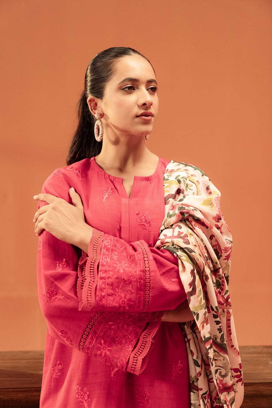 Beyond East Unstitch Embroidered Khaddar 3 piece