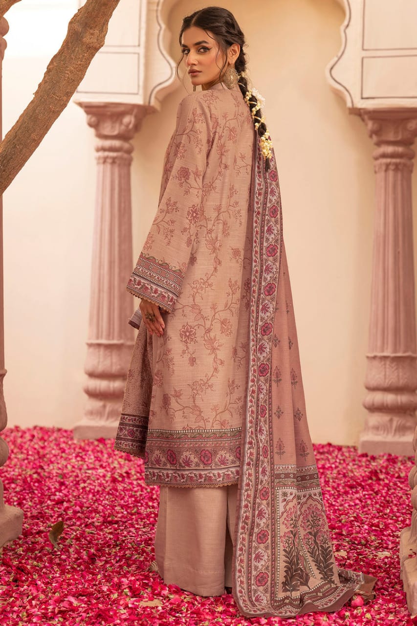 Motifz Un-Stitch Embroidered Khaddar 3 piece