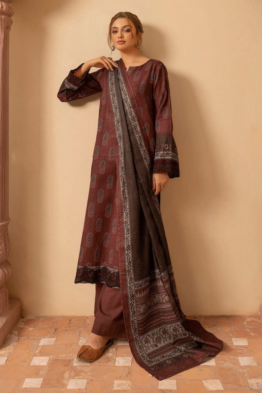Motifz Un-stitch Embroidered Khaddar 3 piece