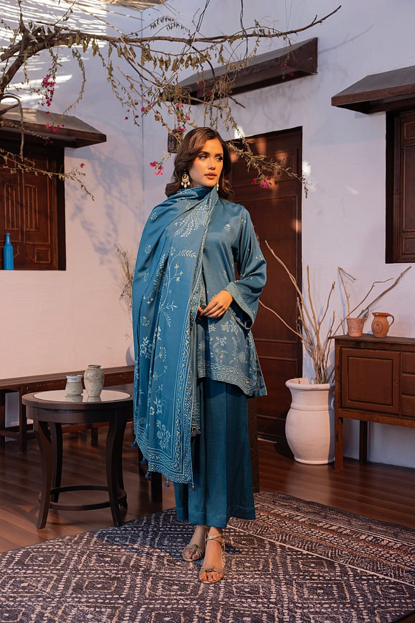 Lakhany Un-Stitch Printed Marina 3 piece