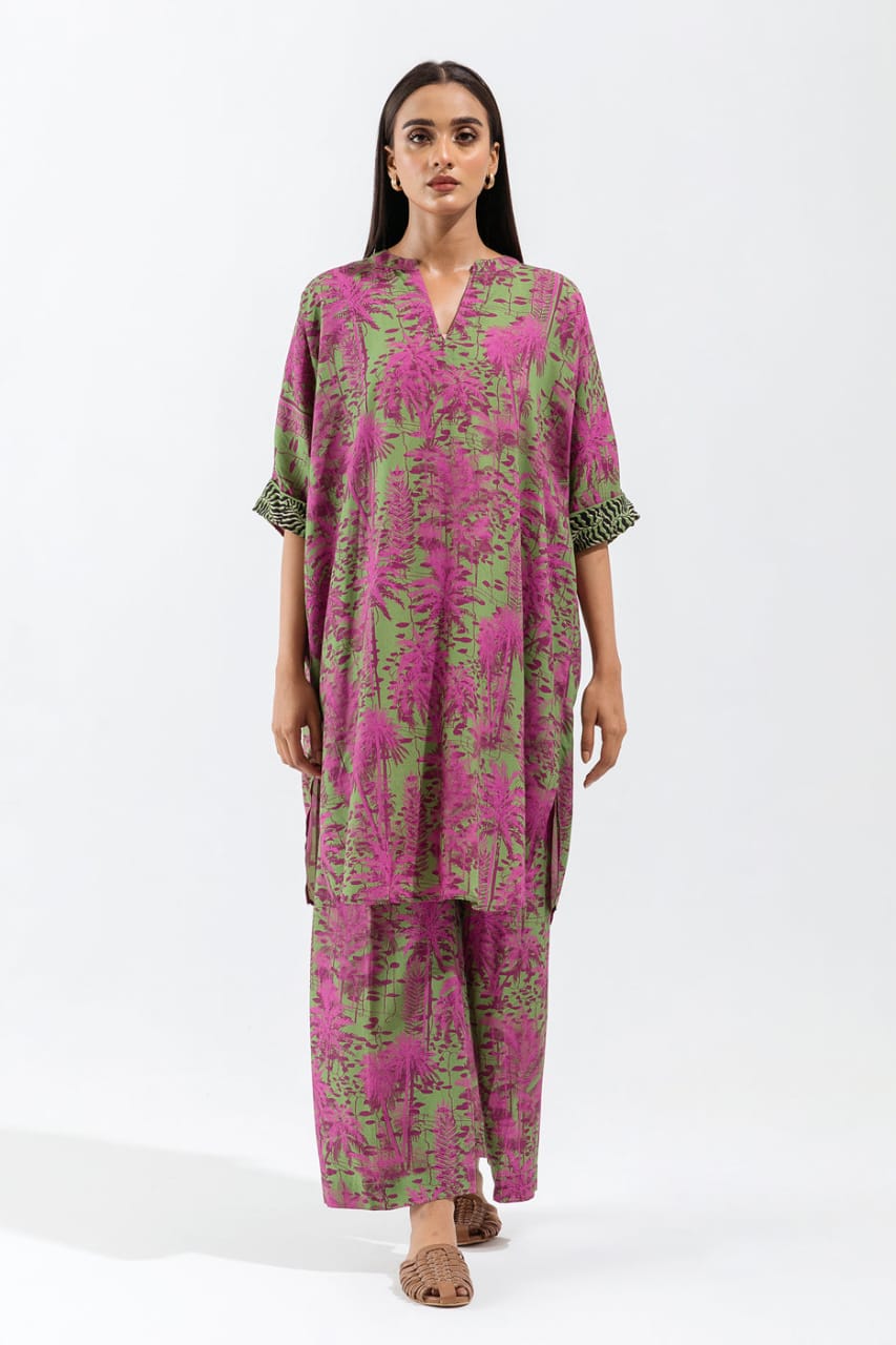 BeechTree Printed Linen 2 Piece