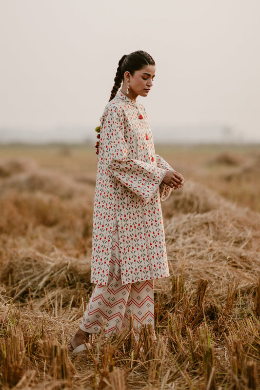 Tanabana Fabrics 2 Piece - Printed Stitched Khaddar Suit - NG-09