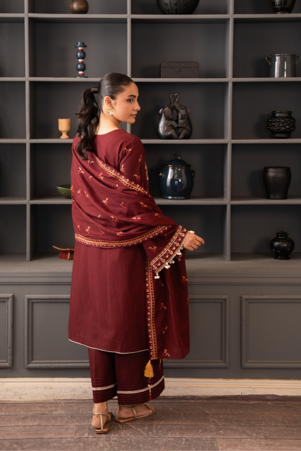 Tanabana fabrics-3 Piece - Embroidered Khaddar - V7 - 07