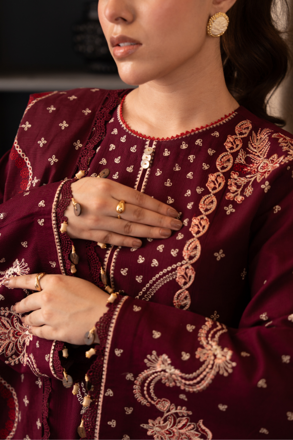 Tanabana fabrics-3 Piece - Embroidered Khaddar - V7 - 10