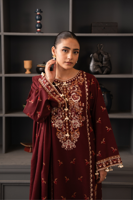 Tanabana fabrics-3 Piece - Embroidered Khaddar - V7 - 07