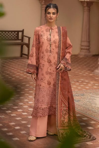 Motifz Un-Stitch Embroidered Khaddar 3 piece