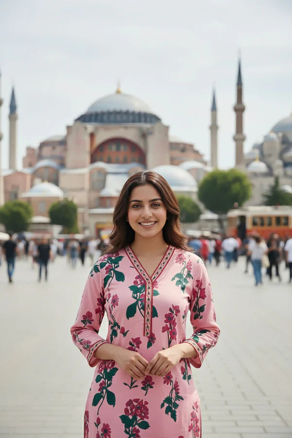 TanaBana 2 Piece - Printed Silk Co-ord Set - BD - 04