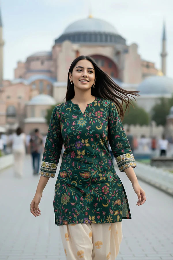 TanaBana 2 Piece - Printed Silk Co-ord Set - BD - 09