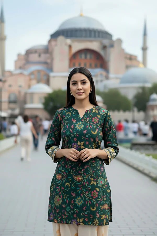 TanaBana 2 Piece - Printed Silk Co-ord Set - BD - 09