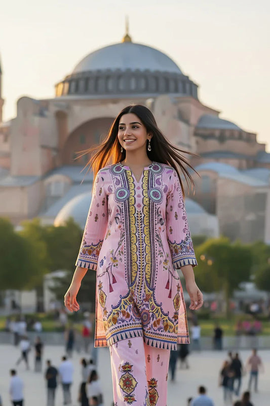 TanaBana 2 Piece - Printed Silk Co-ord Set - BD - 12