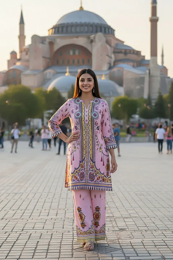 TanaBana 2 Piece - Printed Silk Co-ord Set - BD - 12