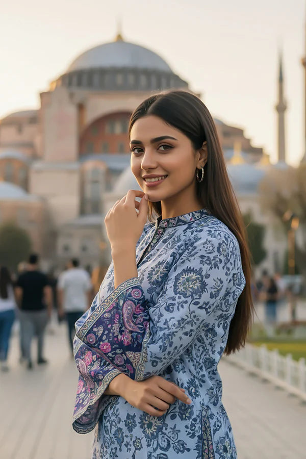 TanaBana Fabrics 2 Piece - Printed Silk Co-ord Set - BD - 06