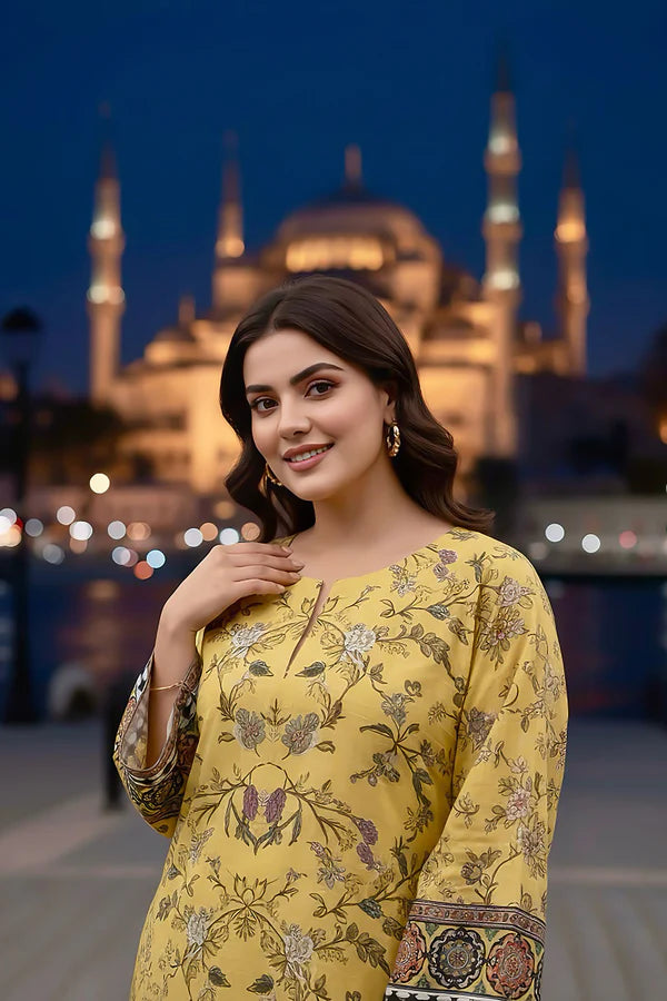 TanaBana 2 Piece - Printed Silk Co-ord Set - BD - 08