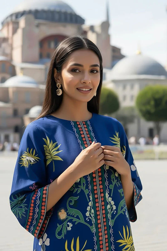 TanaBana 2 Piece - Printed Silk Co-ord Set - BD - 02