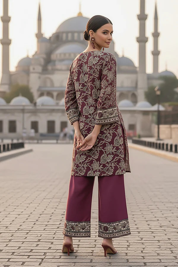 TanaBana 2 Piece - Printed Silk Co-ord Set - BD - 10