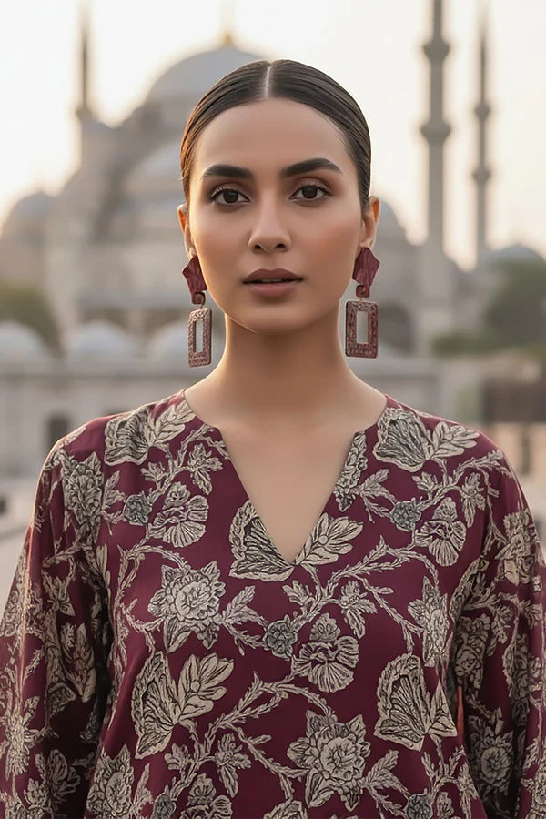 TanaBana 2 Piece - Printed Silk Co-ord Set - BD - 10