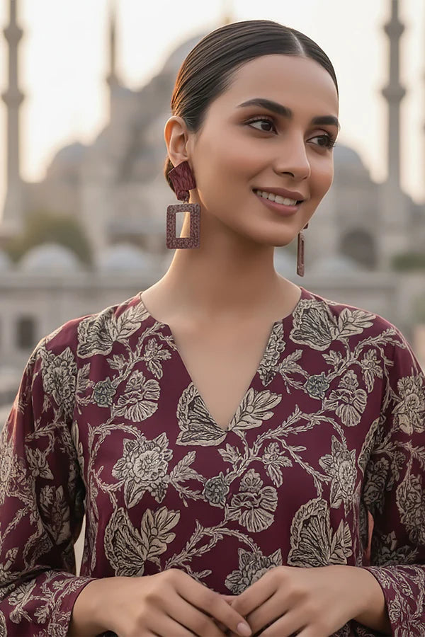 TanaBana 2 Piece - Printed Silk Co-ord Set - BD - 10