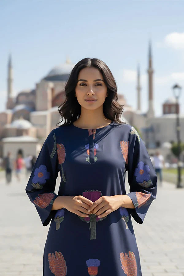 TanaBana 2 Piece - Printed Silk Co-ord Set - BD - 07