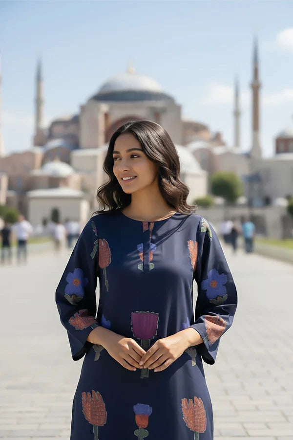 TanaBana 2 Piece - Printed Silk Co-ord Set - BD - 07