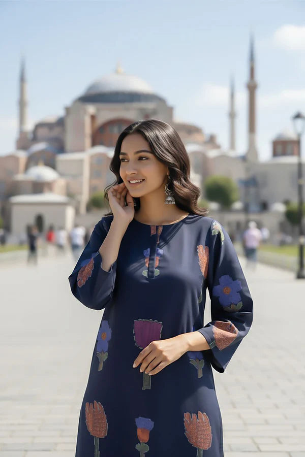 TanaBana 2 Piece - Printed Silk Co-ord Set - BD - 07