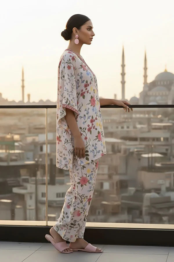 TanaBana 2 Piece - Printed Silk Co-ord Set - BD - 03