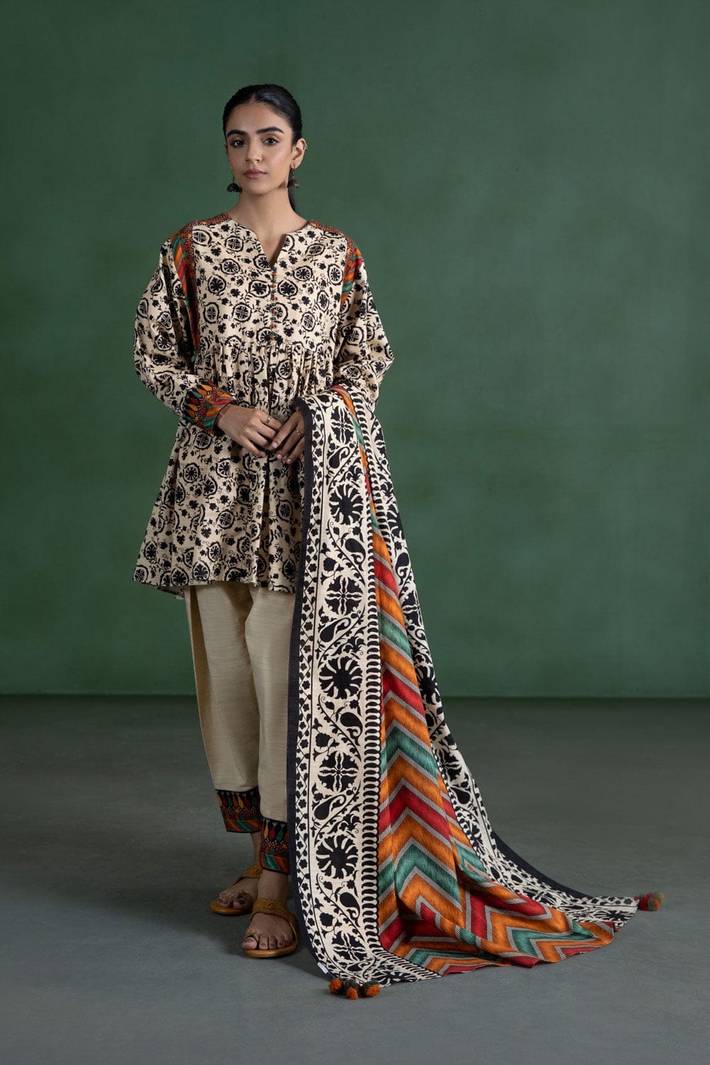 Sapphire-unstitch printed lawn-3 piece