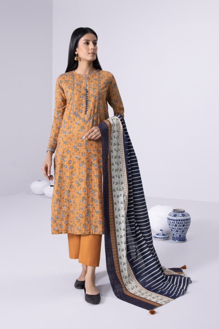 Sapphire-unstitched-printed lawn 3 piece