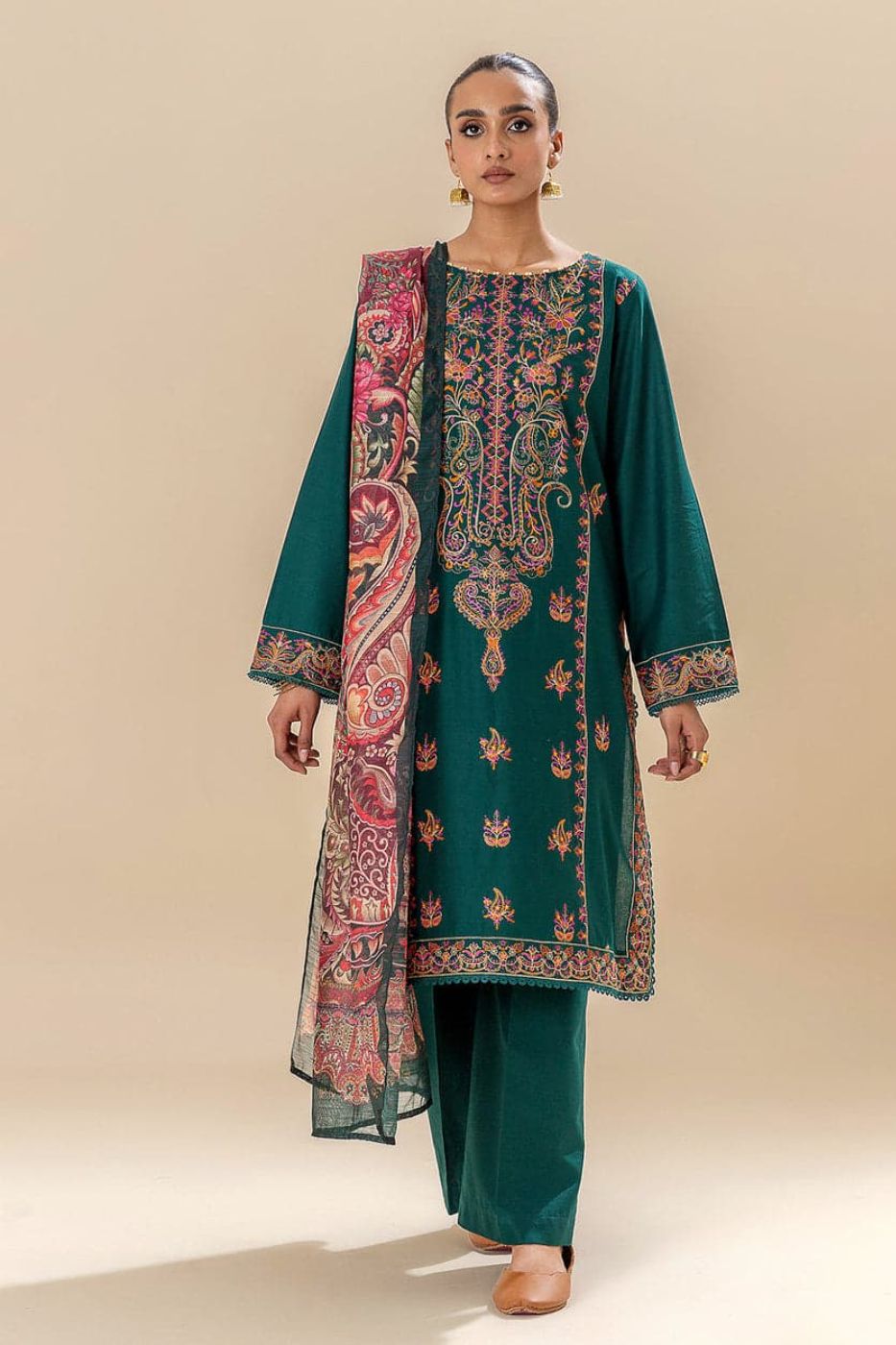 Beechtree unstitch embroidered lawn 3 piece