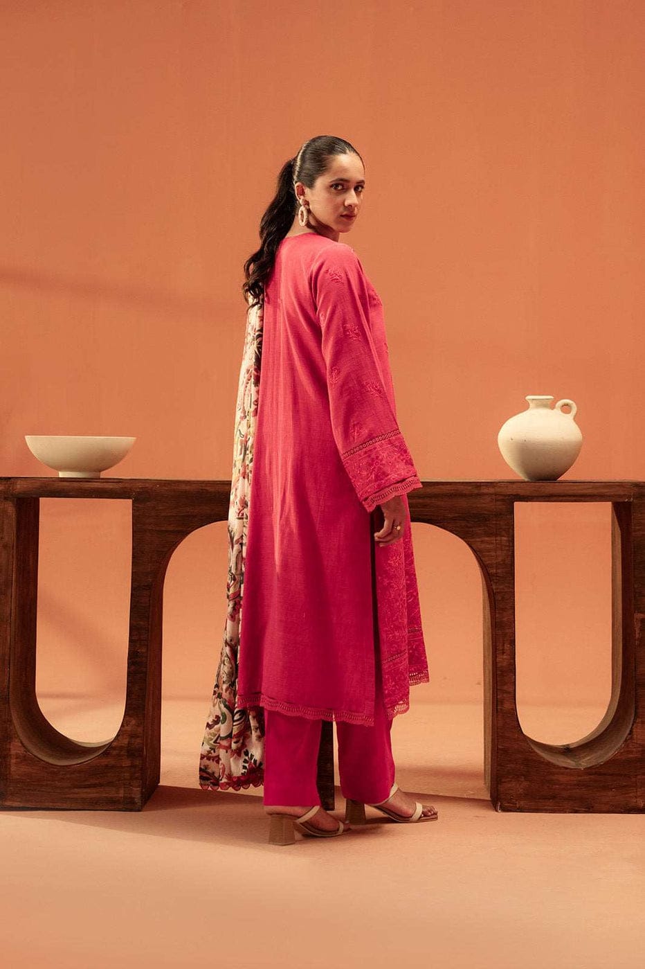 Beyond East Unstitch Embroidered Khaddar 3 piece