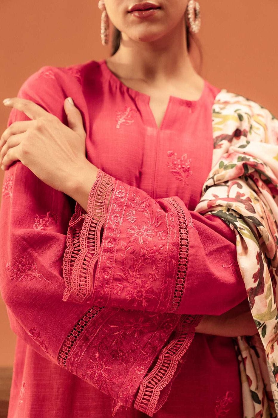 Beyond East Unstitch Embroidered Khaddar 3 piece