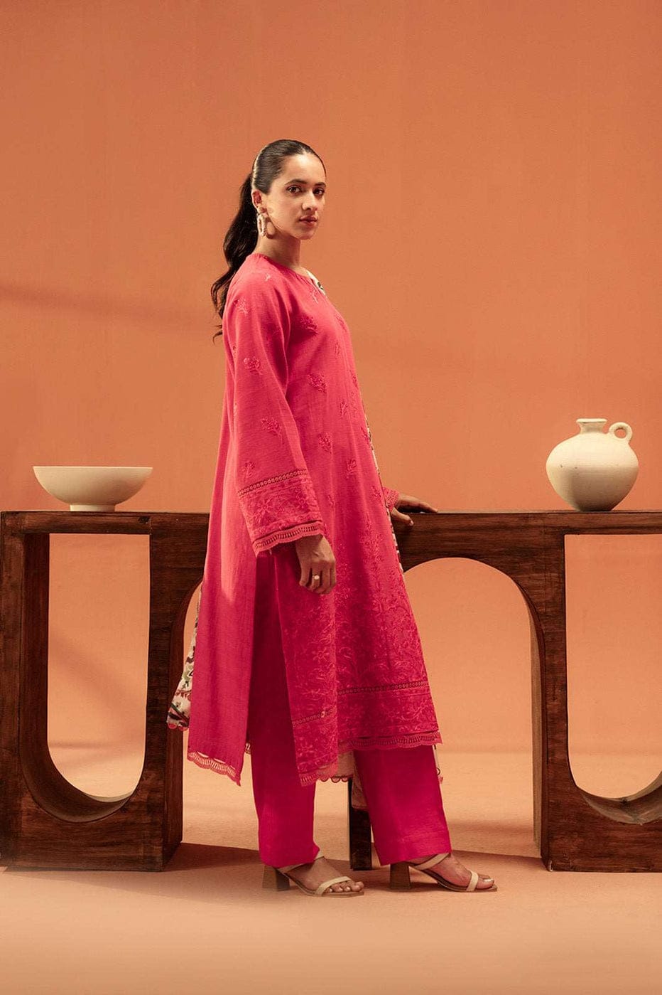 Beyond East Unstitch Embroidered Khaddar 3 piece