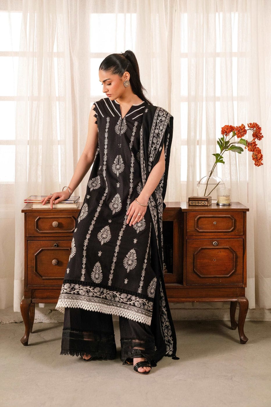 Beyond East UnStitch Embroidered Dobby 3 piece