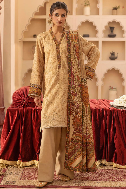 Motifz Un-Stitch Embroidered Khaddar 3 piece