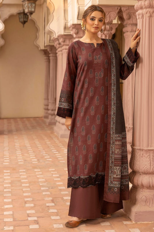 Motifz Un-stitch Embroidered Khaddar 3 piece