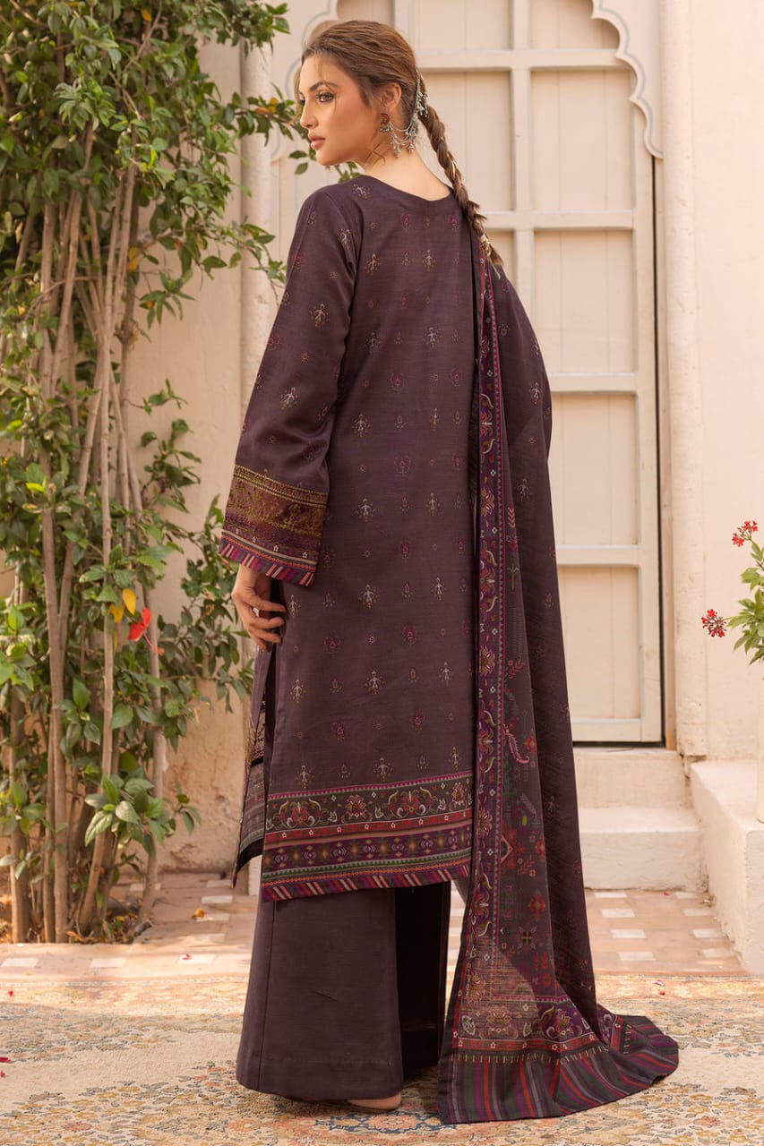 Motifz Un-Stitch Embroidered Khaddar 3 piece