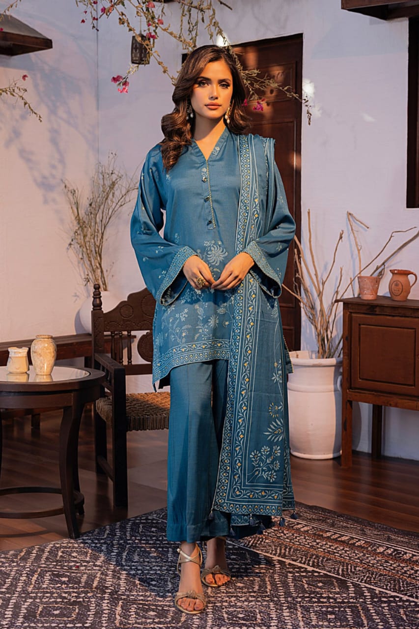 Lakhany Un-Stitch Printed Marina 3 piece