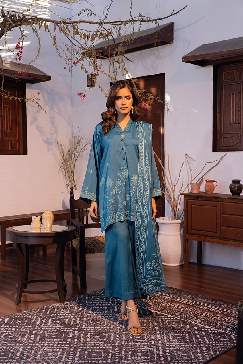 Lakhany Un-Stitch Printed Marina 3 piece