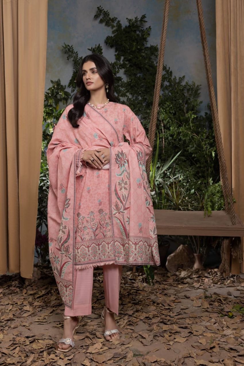 Lakhany Unstitched printed Karandi 3 piece