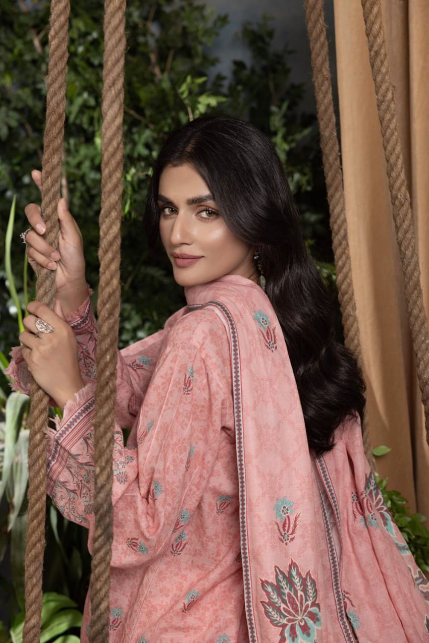 Lakhany Unstitched printed Karandi 3 piece