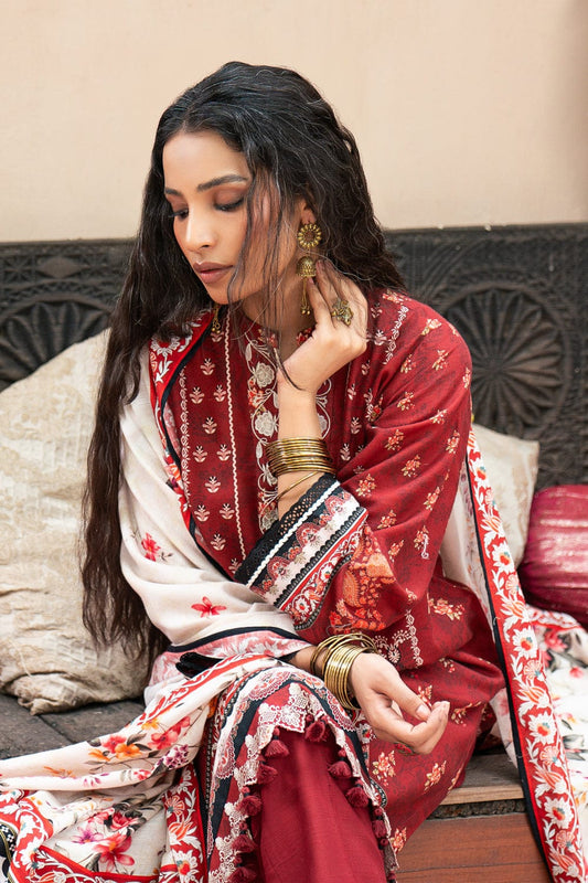 Lakhany UnStitch Embroidered Khaddar 3 piece