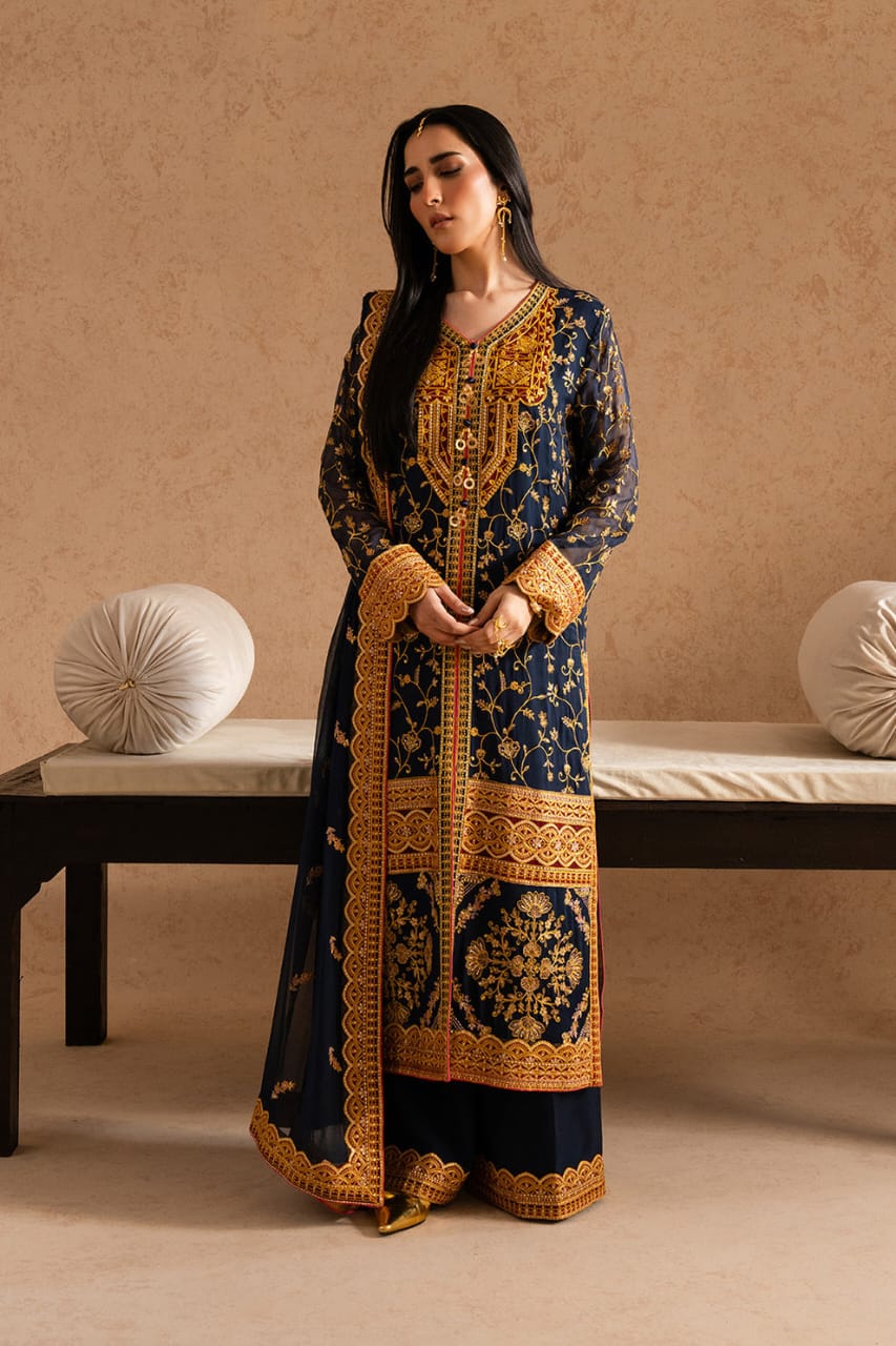 Freesia 3 piece Embroidered chiffon ZEHRA-FSU5600
