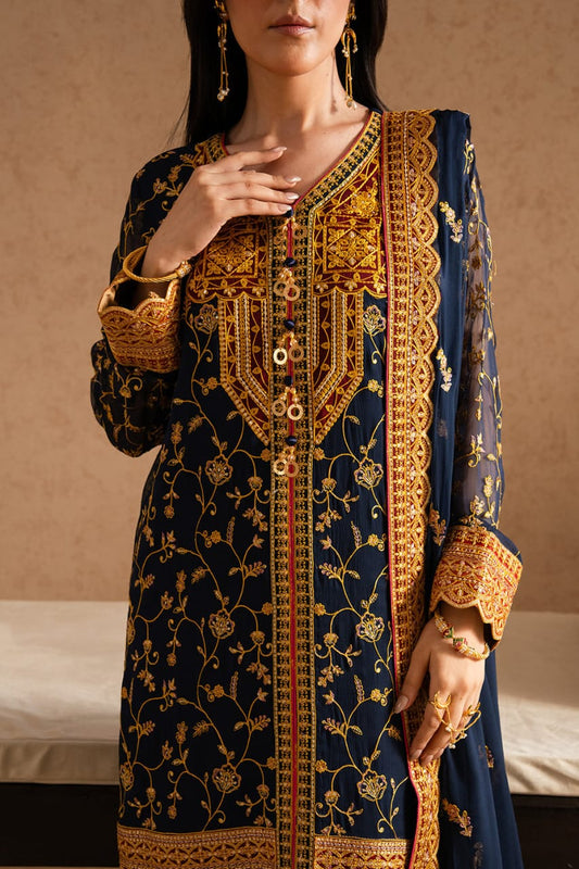 Freesia 3 piece Embroidered chiffon ZEHRA-FSU5600