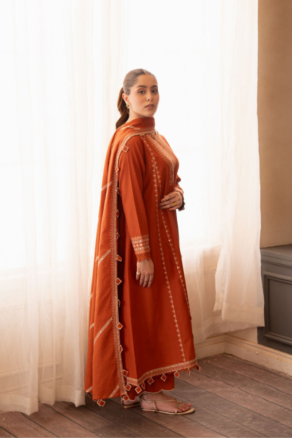 Tanabana fabrics-3 Piece - Embroidered Khaddar - V7 - 09