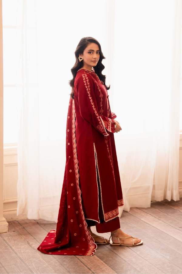 Tanabana fabrics-3 Piece - Embroidered Khaddar - V7 - 08