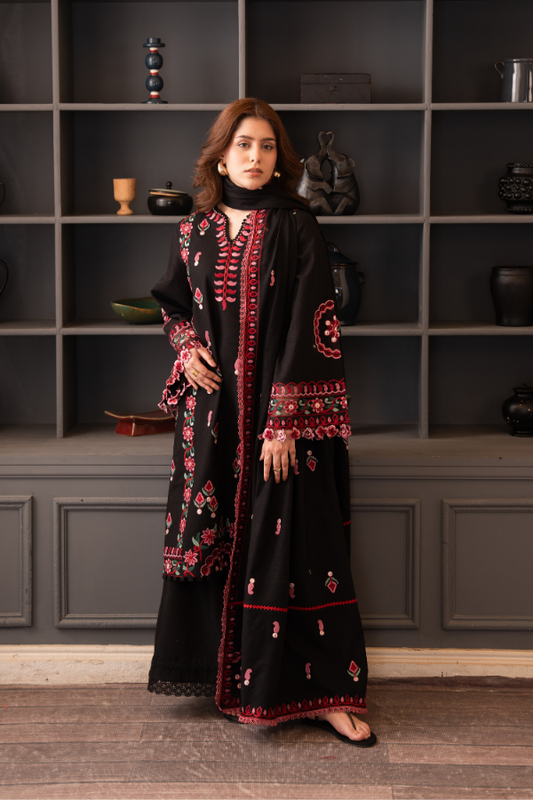 Tanabana fabrics-3 Piece - Embroidered Khaddar - V7 - 03