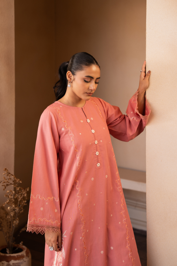 Tanabana Fabrics 2 Piece - Embroidered Khaddar Suit - AEK - 06
