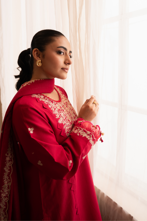 Tanabana fabrics-3 Piece - Embroidered Khaddar - V7 - 06