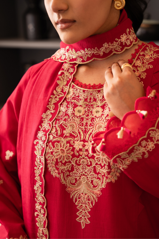 Tanabana fabrics-3 Piece - Embroidered Khaddar - V7 - 06