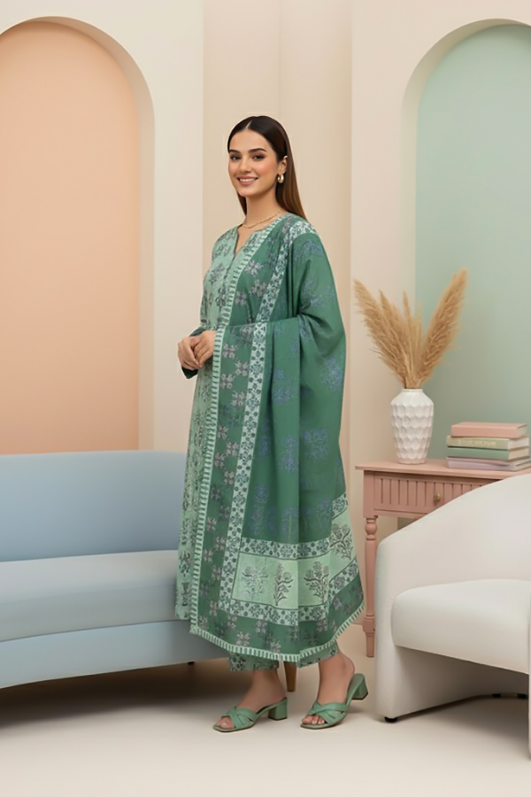 Tanabana fabrics 3 Piece - Printed Premium Khaddar - V5 - 04