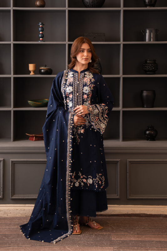 Tanabana fabrics-3 Piece - Embroidered Khaddar - V7 - 04